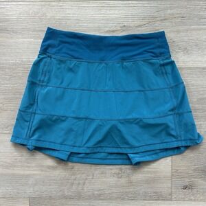 Lululemon Size 2 Pace Rival Skirt Tall 4-Way Stretch 15" Blue Pickleball